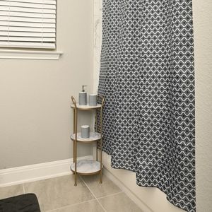 NWT Dahdoul Black Geometric 16 Pc Bath Set